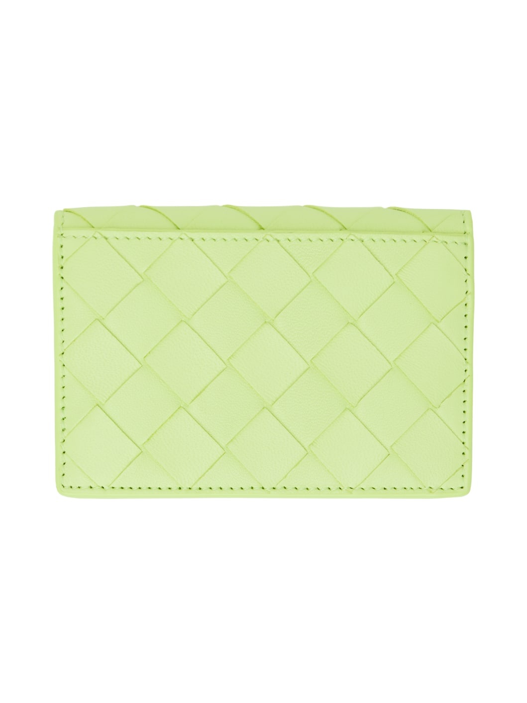 Green Intrecciato Card Holder - 2