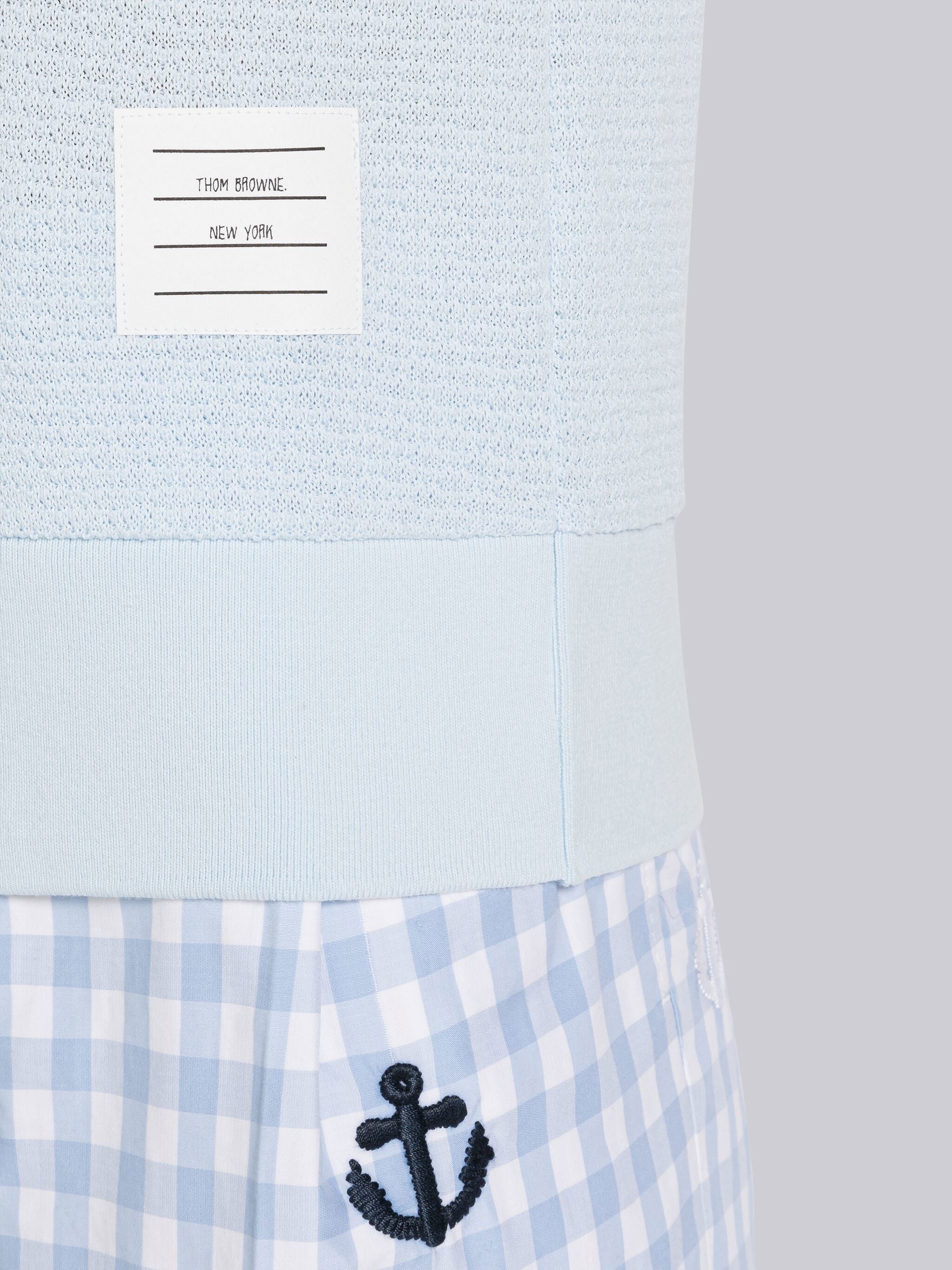 Cotton Tuck Grosgrain Cuff Round Collar Polo - 6