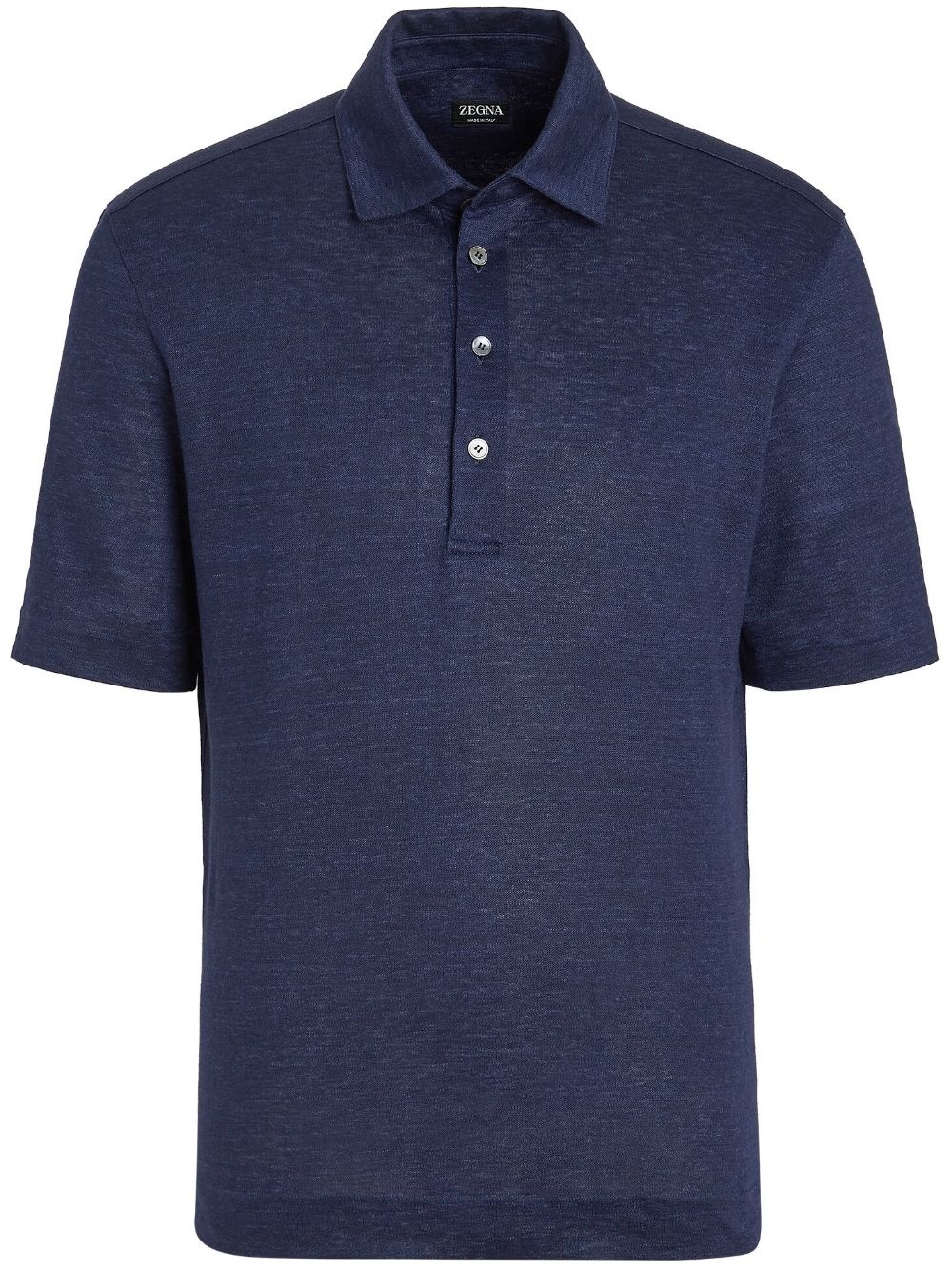 Pure Linen short-sleeve polo shirt - 1