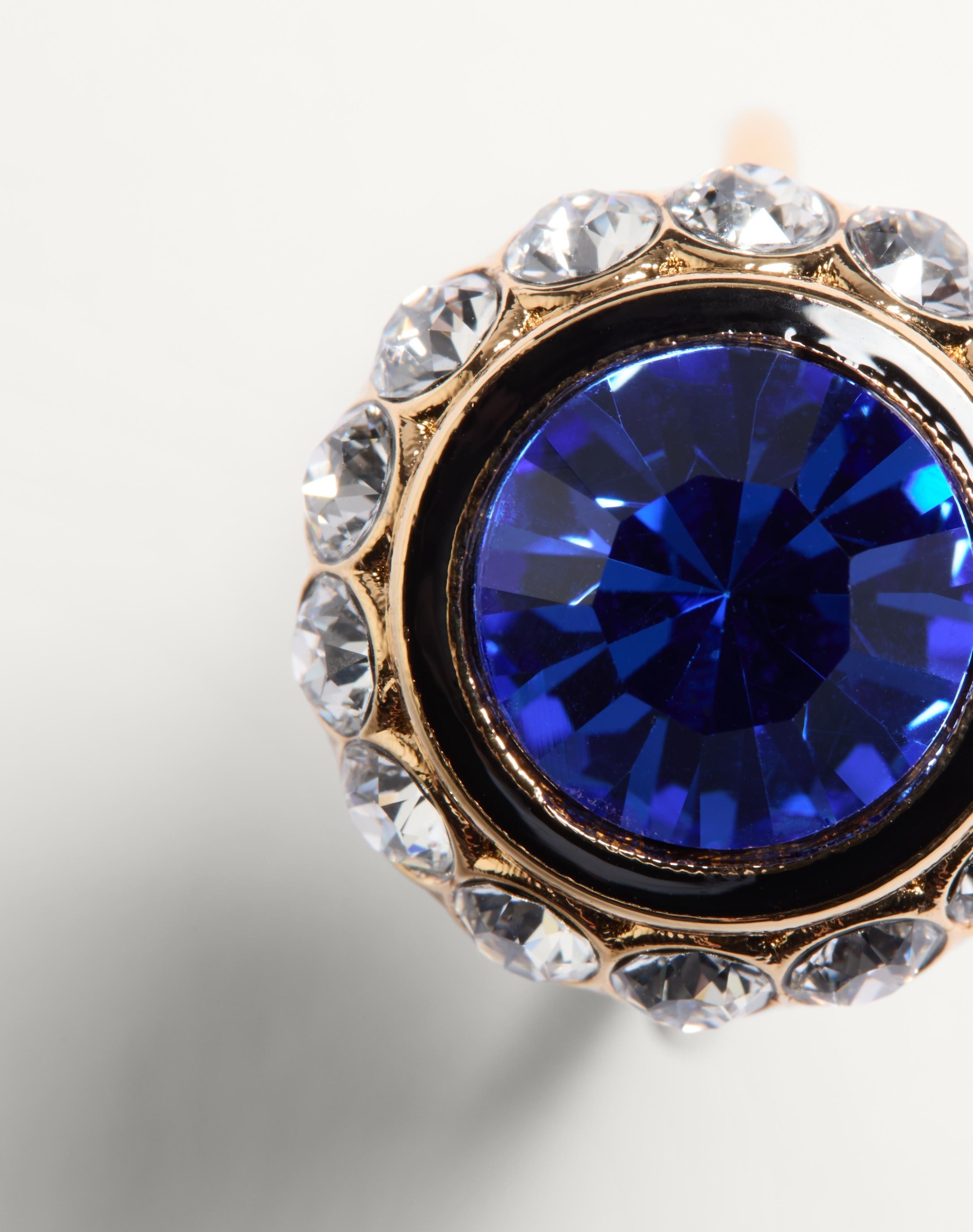 VLOGO SIGNATURE RING IN METAL, ENAMEL AND CRYSTALS - 4