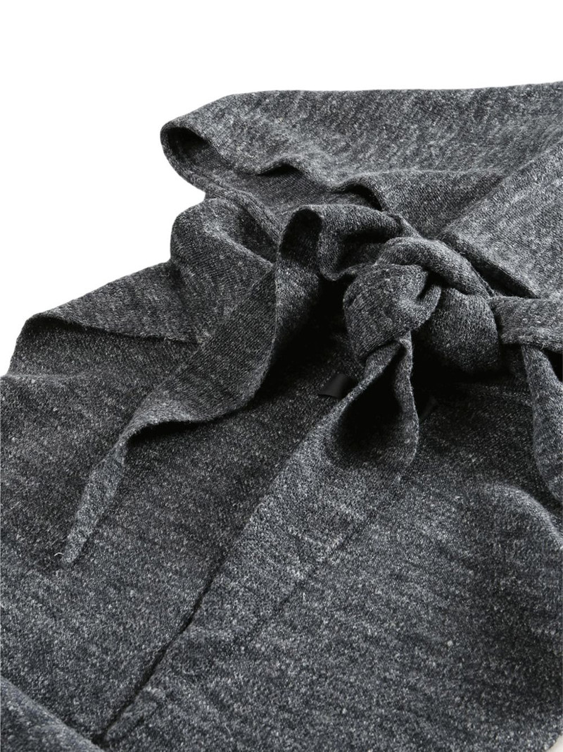 marl-effect triangular hoodie 3