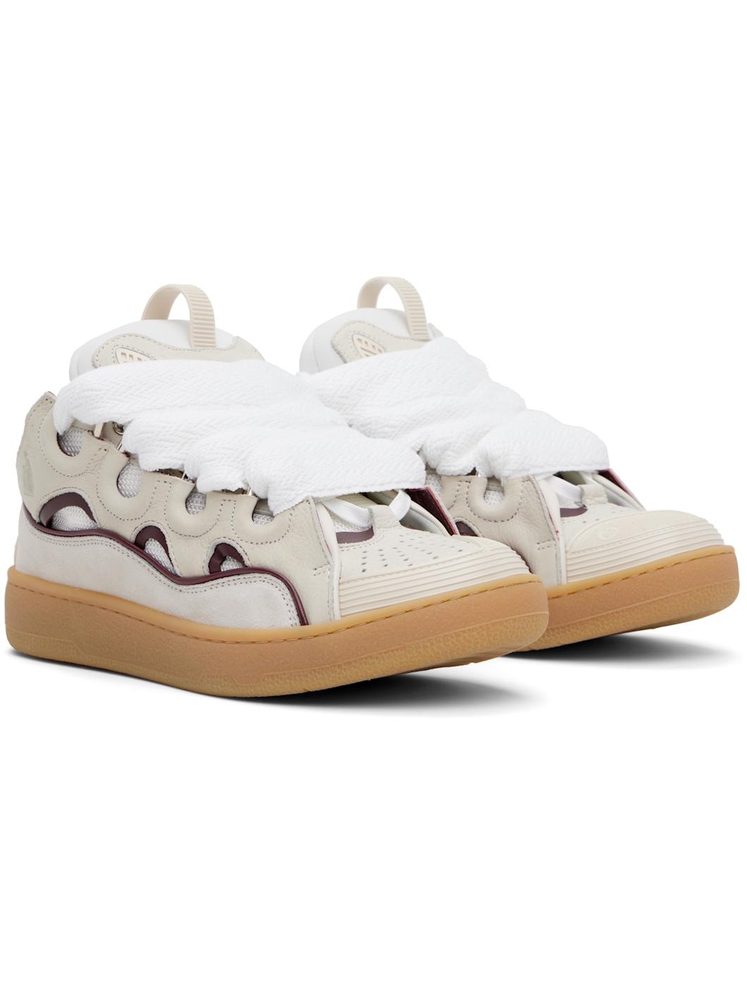 SSENSE Exclusive Beige Curb Leather Sneakers - 4