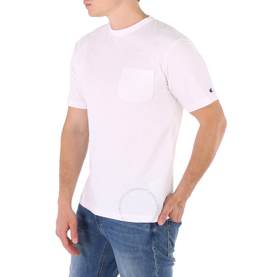 Champion Men's White Cotton Pocket T-shirt - 5