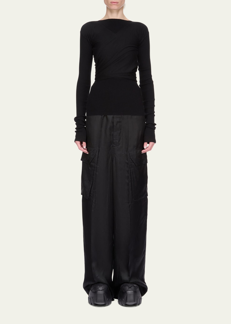 Rick Owens Crop Wrap Cardigan outlook