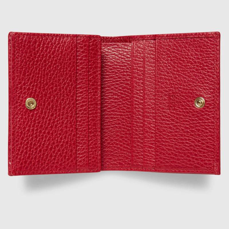 GUCCI Leather card case wallet outlook