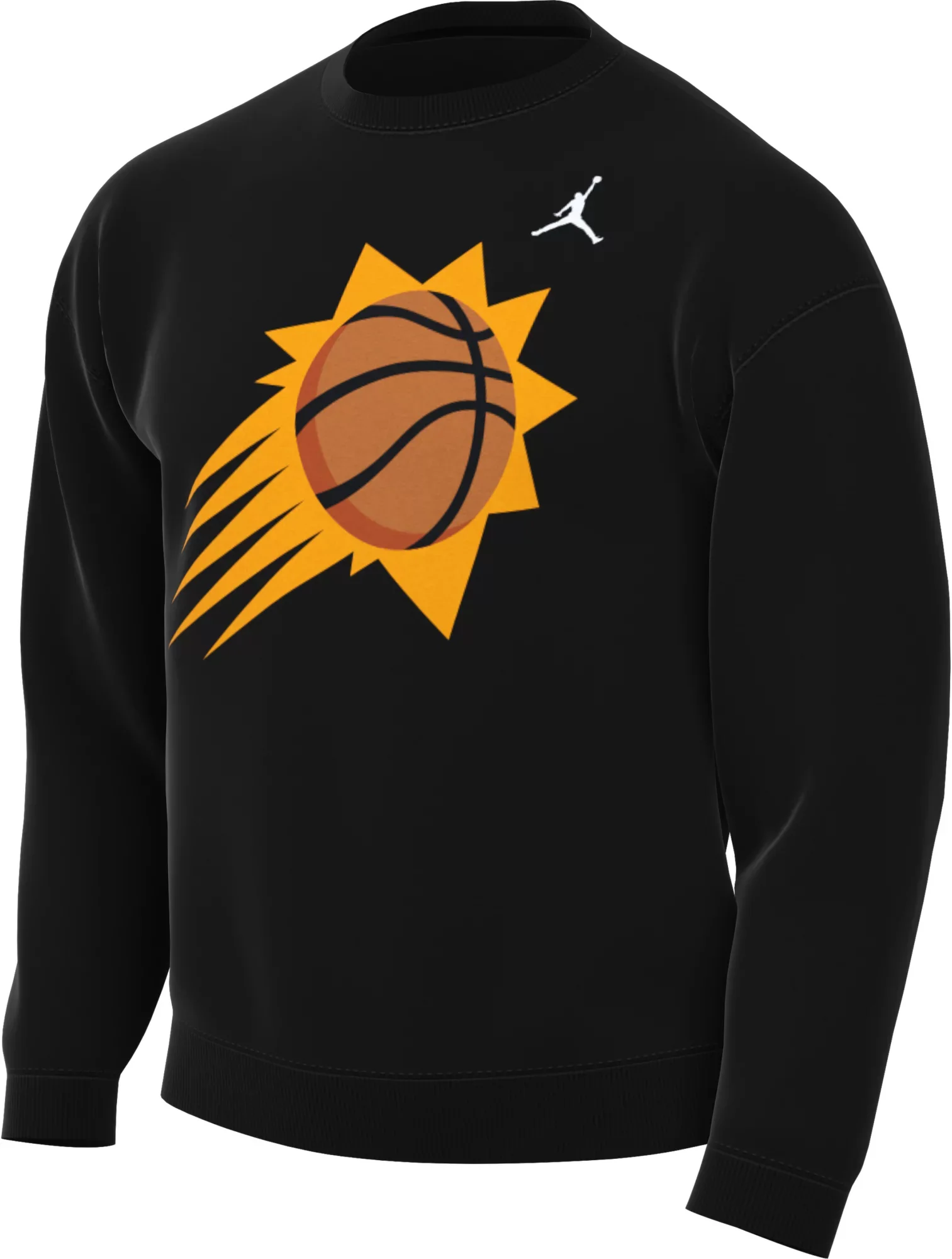 Jordan Men's Phoenix Suns Black Statement Logo Crewneck Sweatshirt - 1