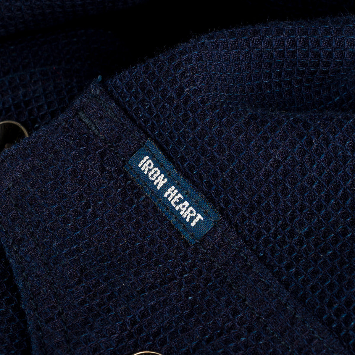 IHSH-413-IND 5oz Selvedge Dobby Cloth Western Shirt - Indigo - 19
