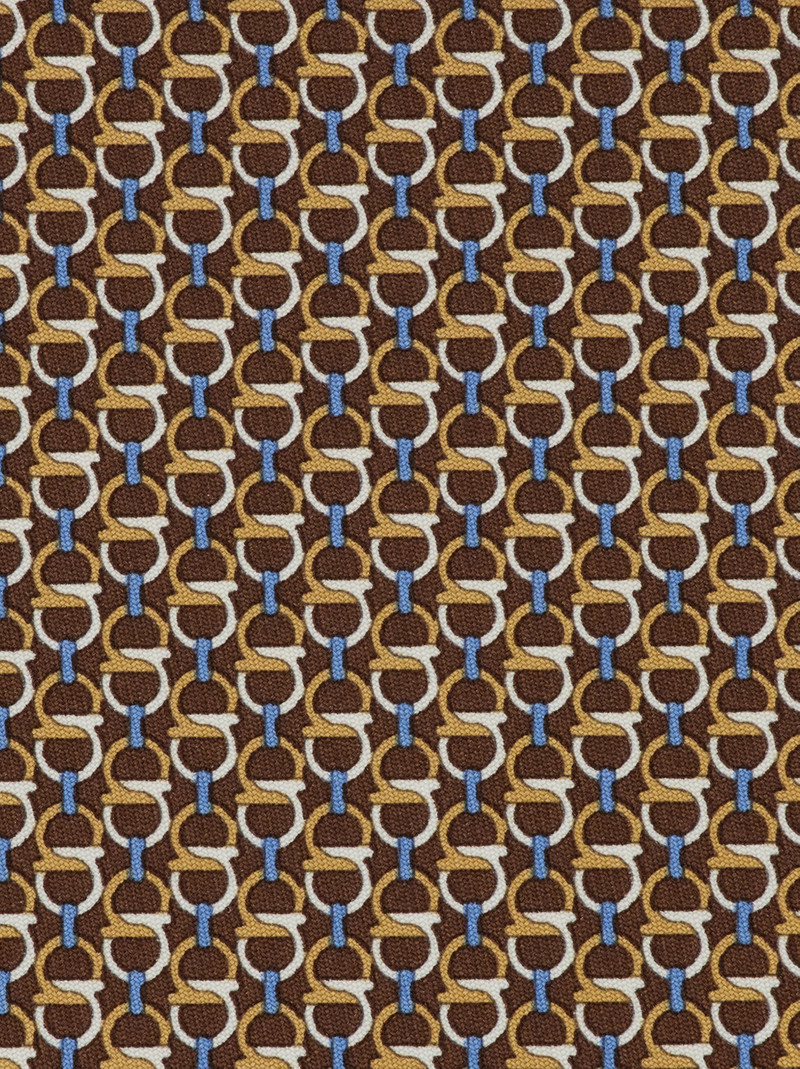 FERRAGAMO Gancini links print silk tie outlook
