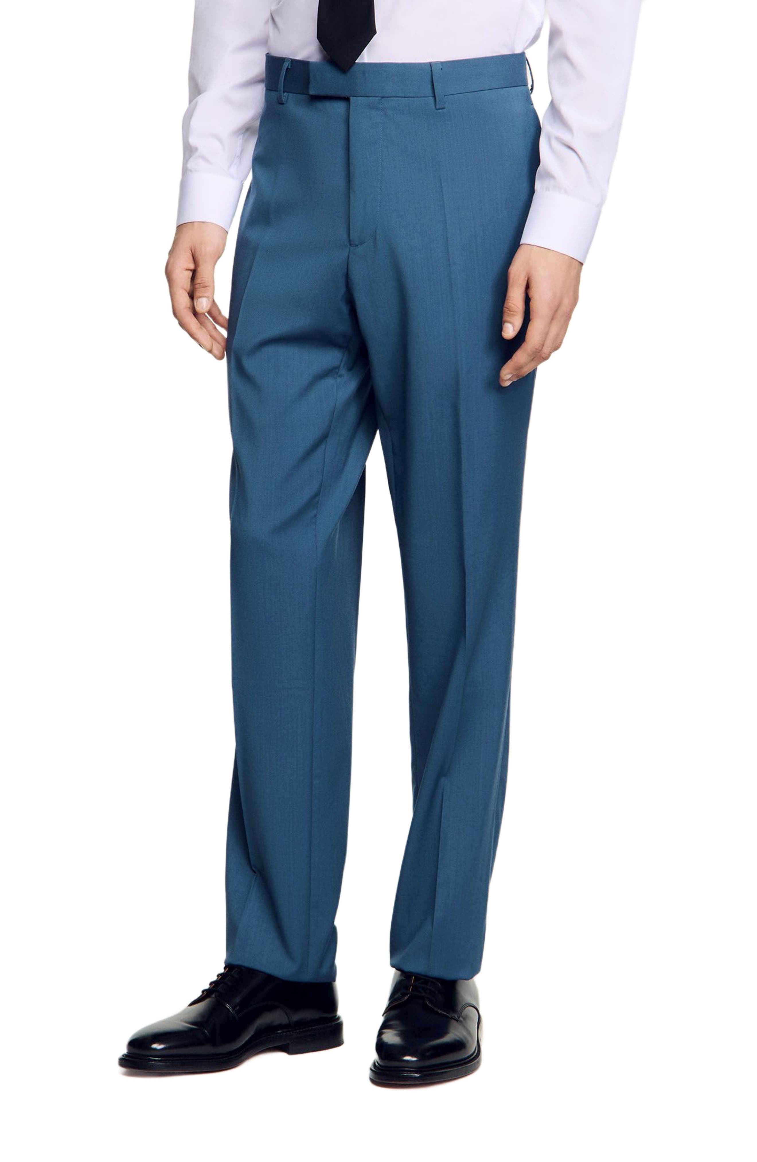 SANDRO Wool suit trousers in Thunderstorm Blue at Nordstrom - 3