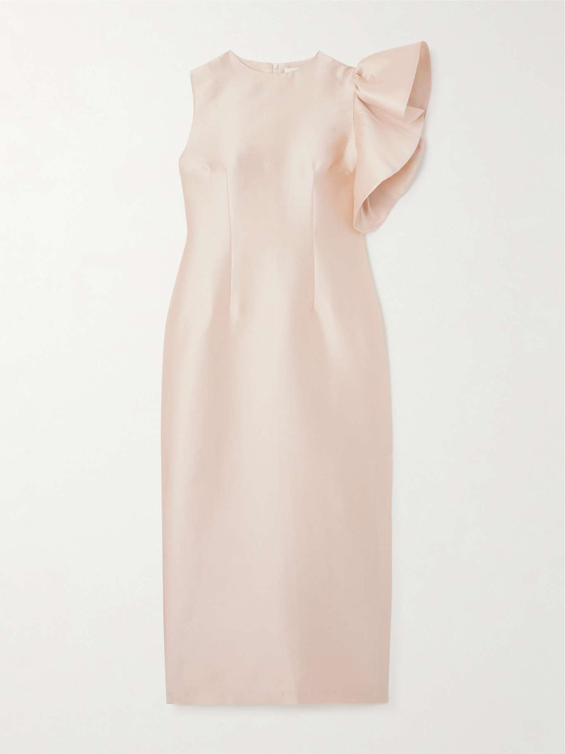 Franz asymmetric faille midi dress - 1