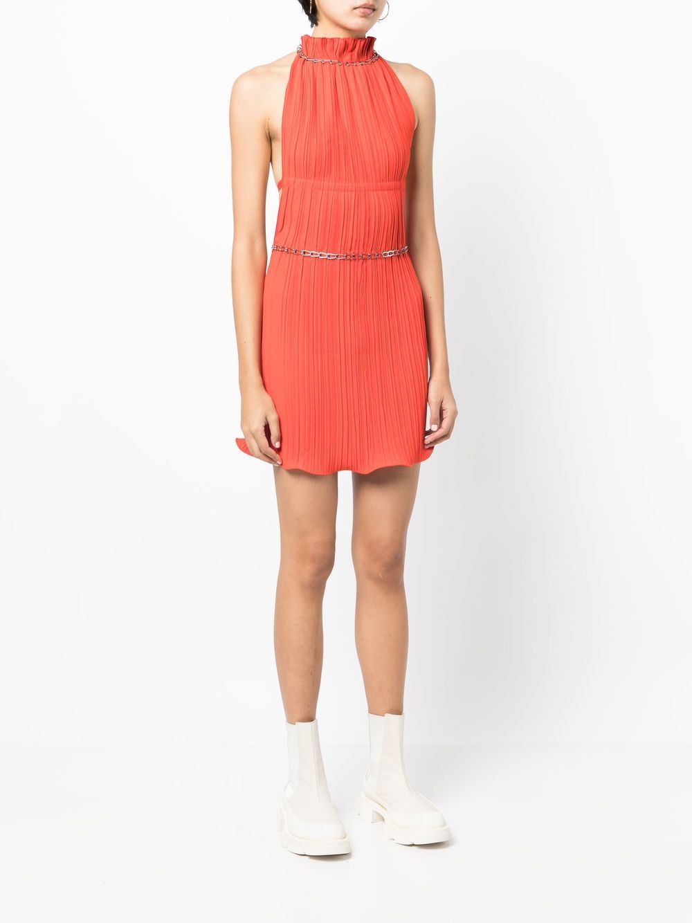 halterneck fitted dress - 3