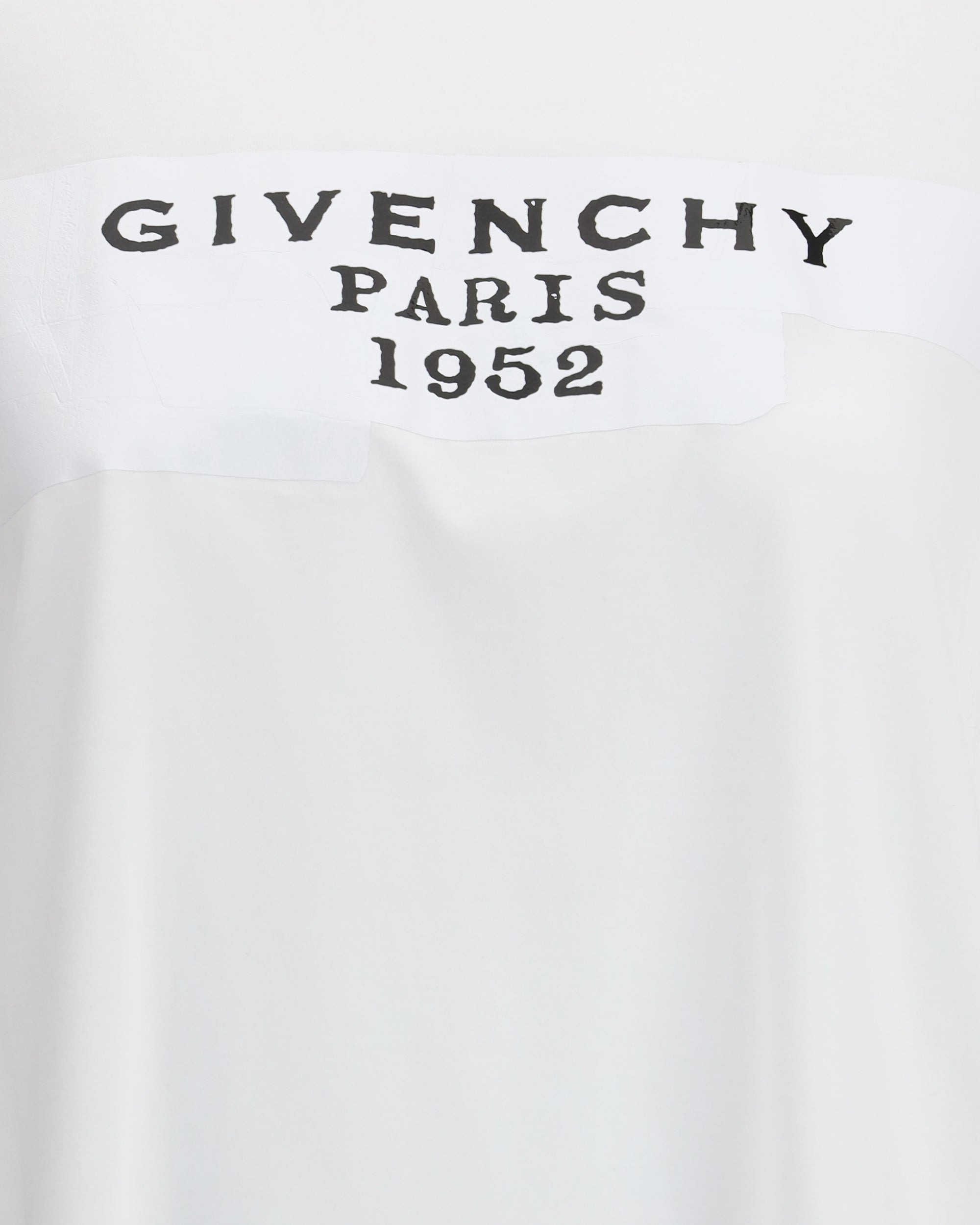 Boxy cotton T-shirt with givenchy tape print - 3