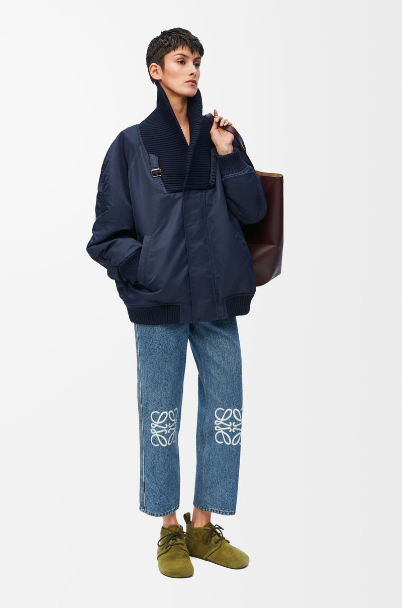 Loewe Anagram cropped jeans in denim outlook
