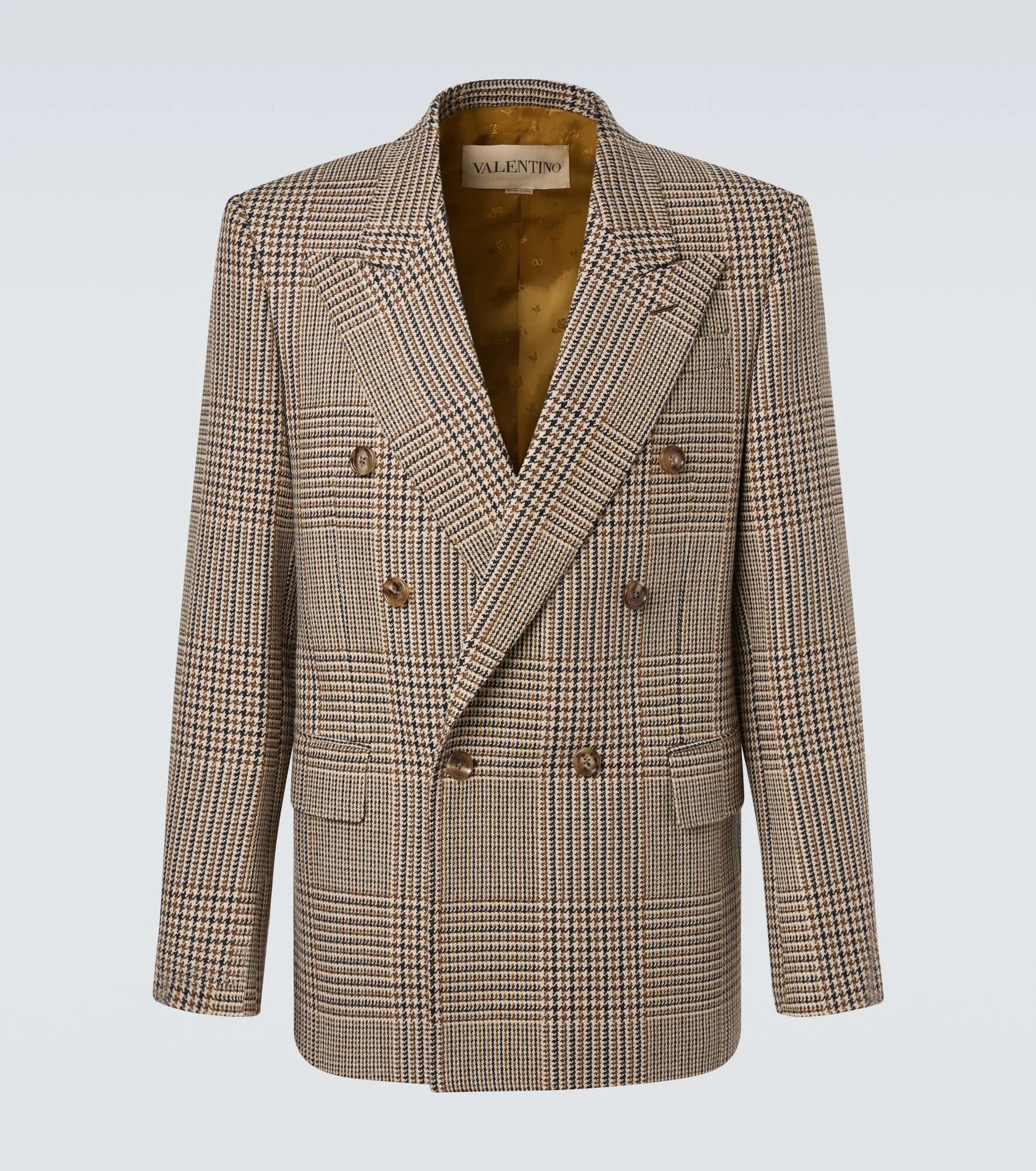 Prince of Wales check virgin wool blazer - 1