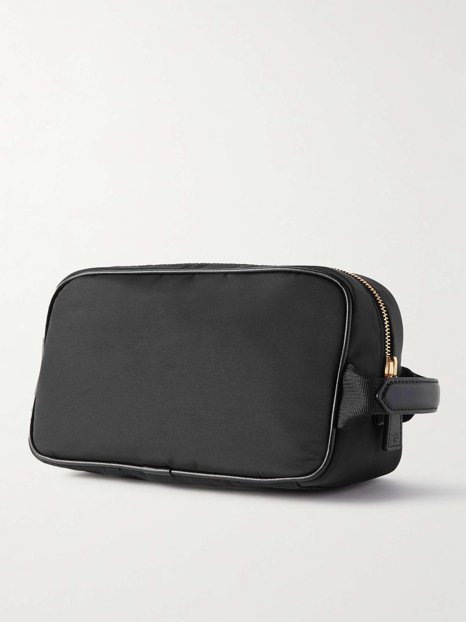 Leather-Trimmed Nylon Wash Bag - 3