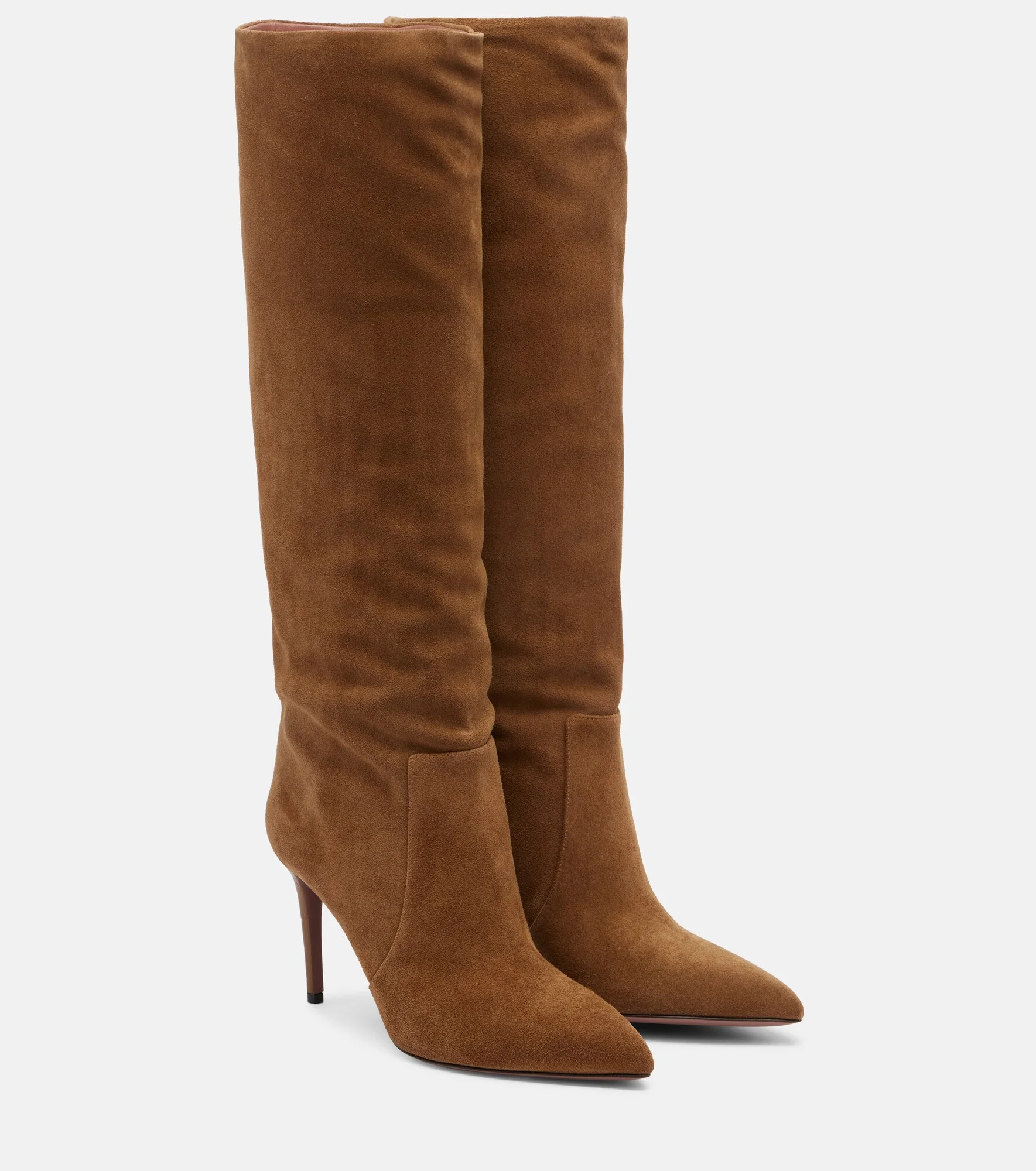 Stiletto suede knee-high boots - 1
