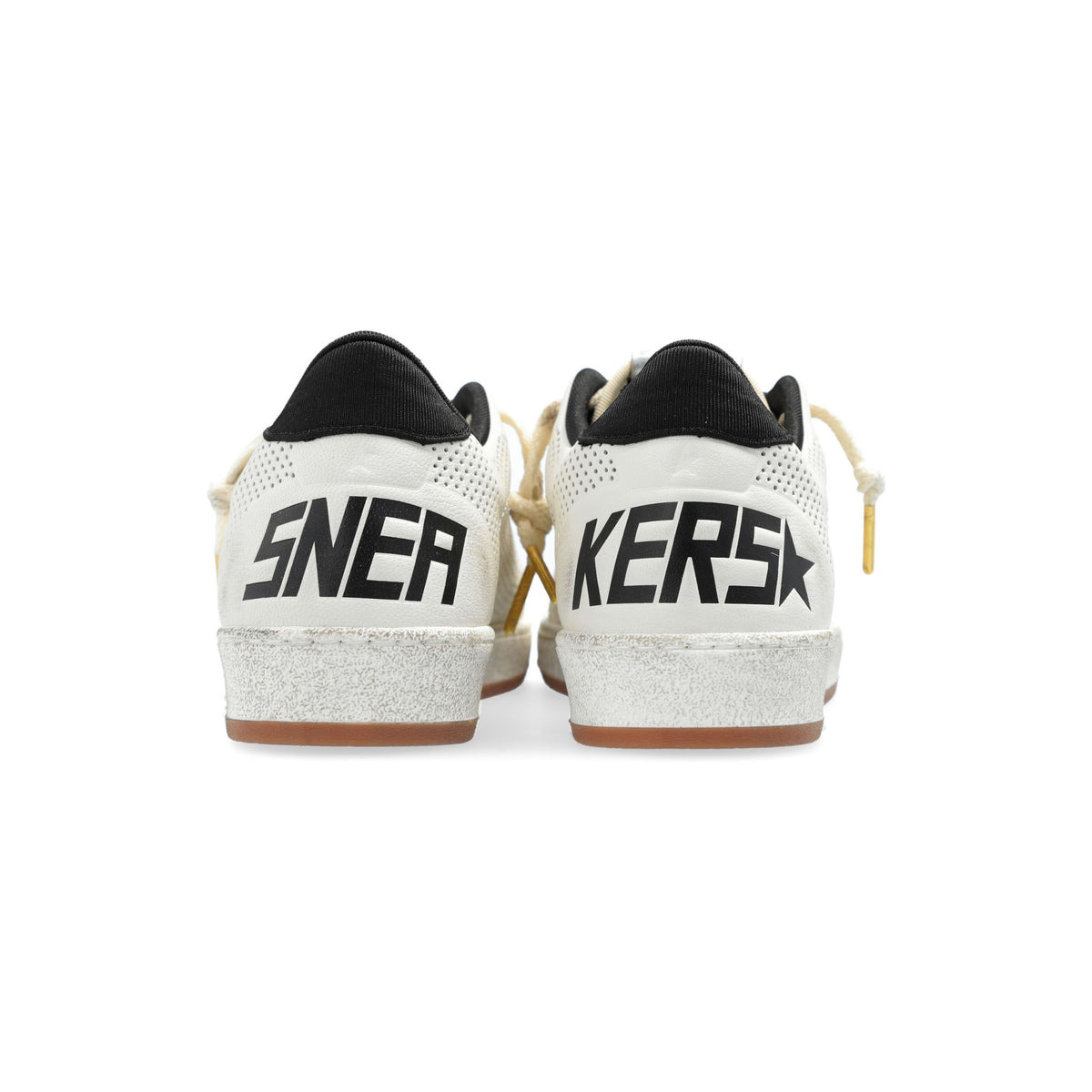 MEN'S BALLSTAR LEATHER SNEAKERS (WHITE/BLACK) - 3