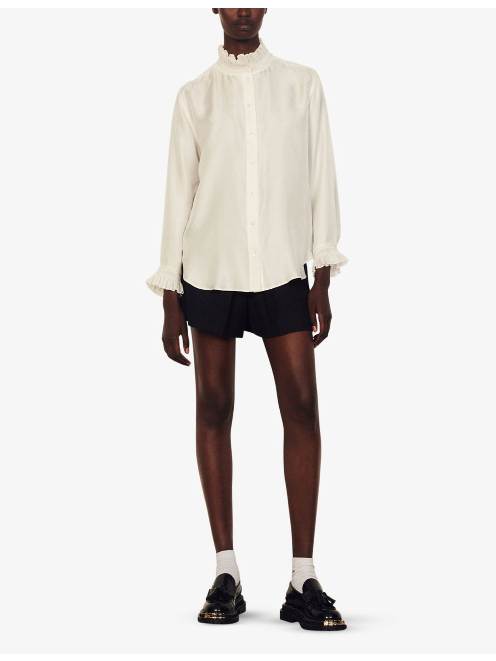 Haby ruffled collar silk shirt - 2