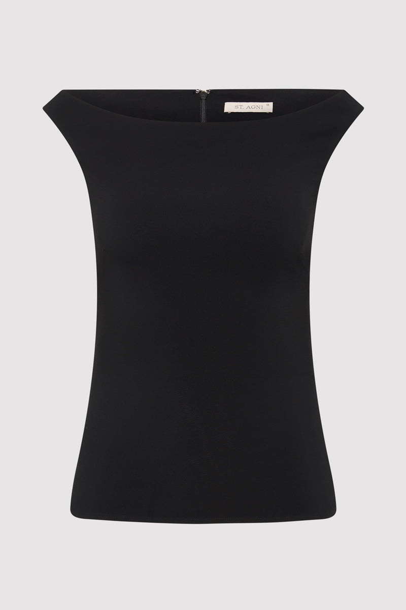 Slim Bateau Top - Black 1