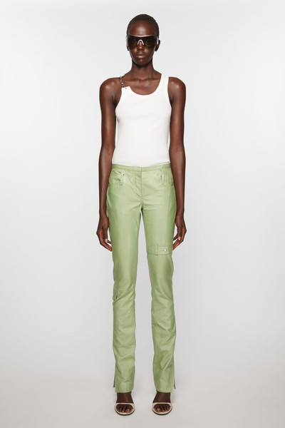 Acne Studios Leather trousers - Pistachio Green outlook