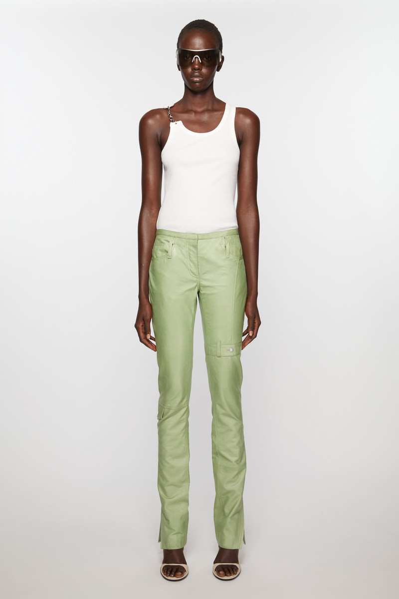 Acne Studios Leather trousers - Pistachio Green outlook