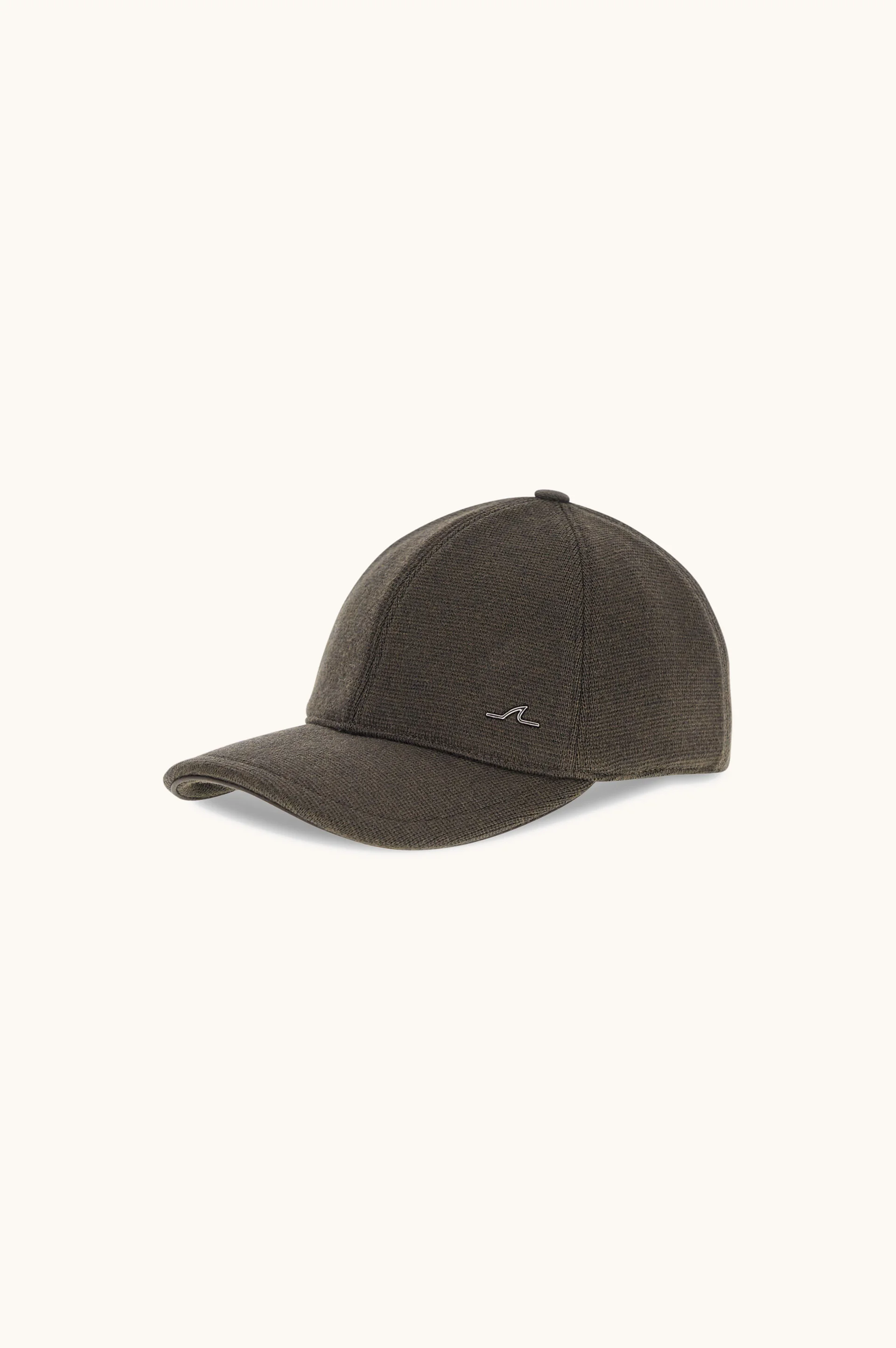 WOOL BASEBALL CAP WITH METAL SHARK FIN - 1