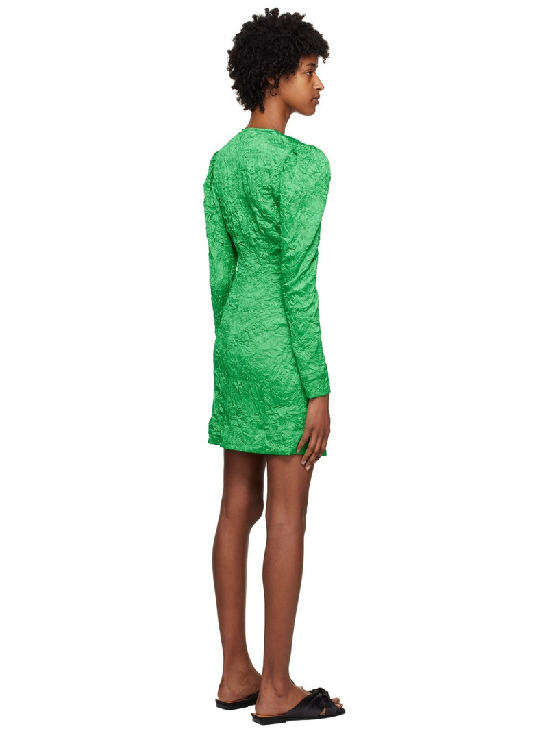 Green Crinkled Minidress 3
