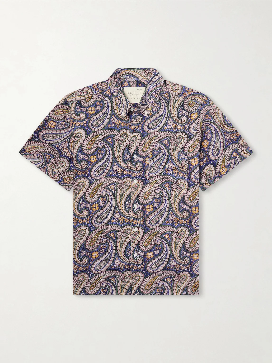 Ron Button-Down Collar Paisley-Print Cotton Shirt - 1