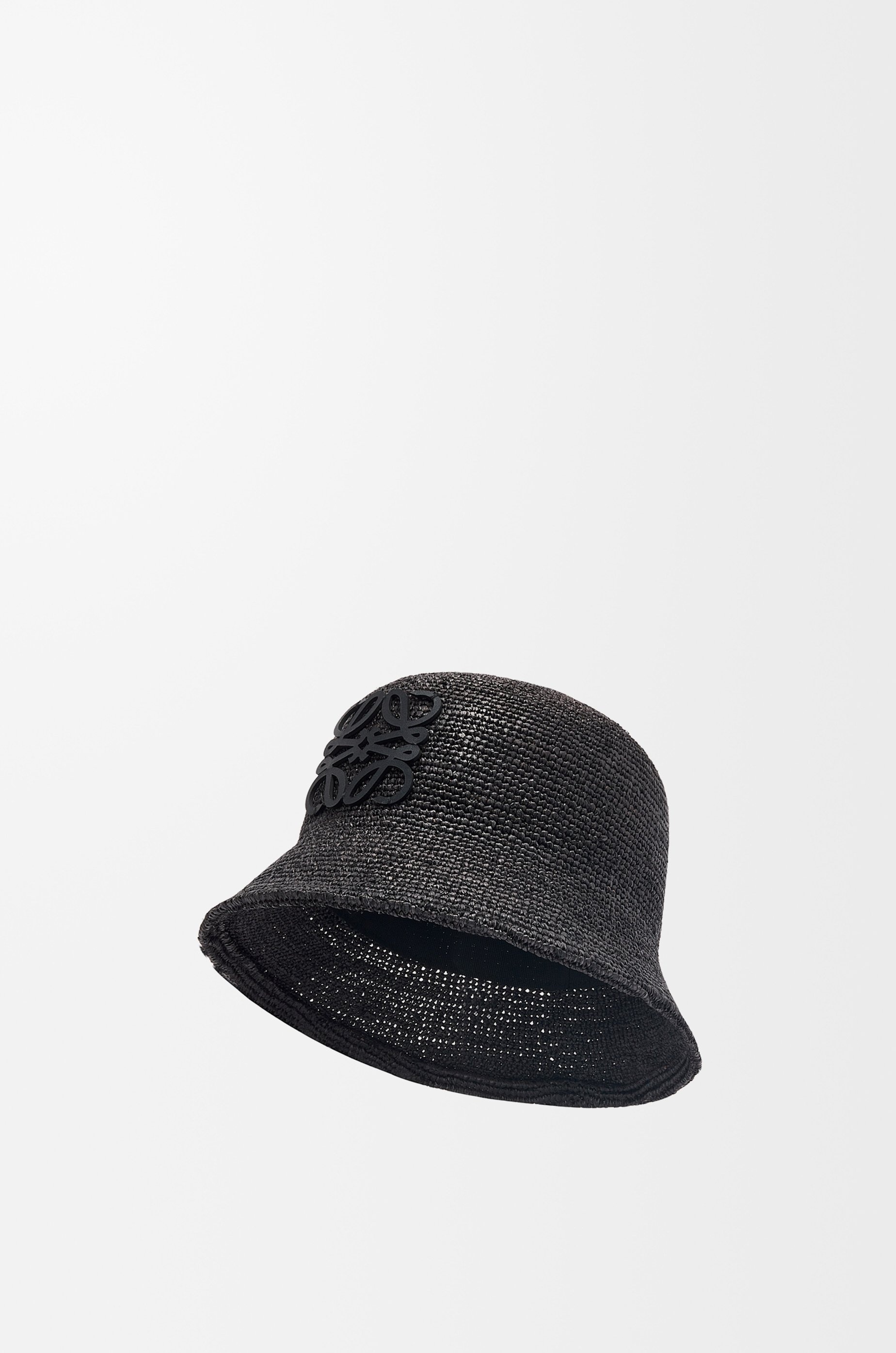 Bucket hat in raffia and calfskin - 3