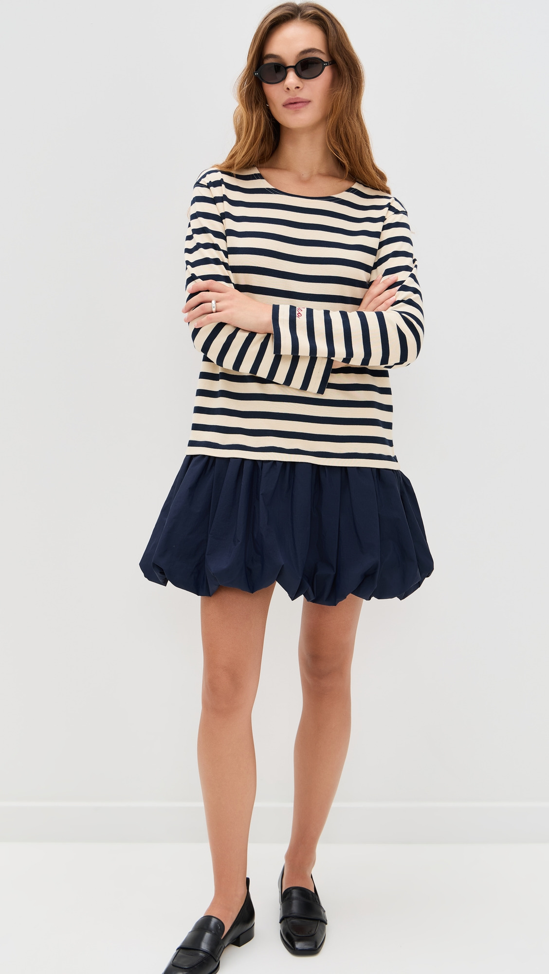 Athena Solid Combo T-Shirt Bubble Dress - 4