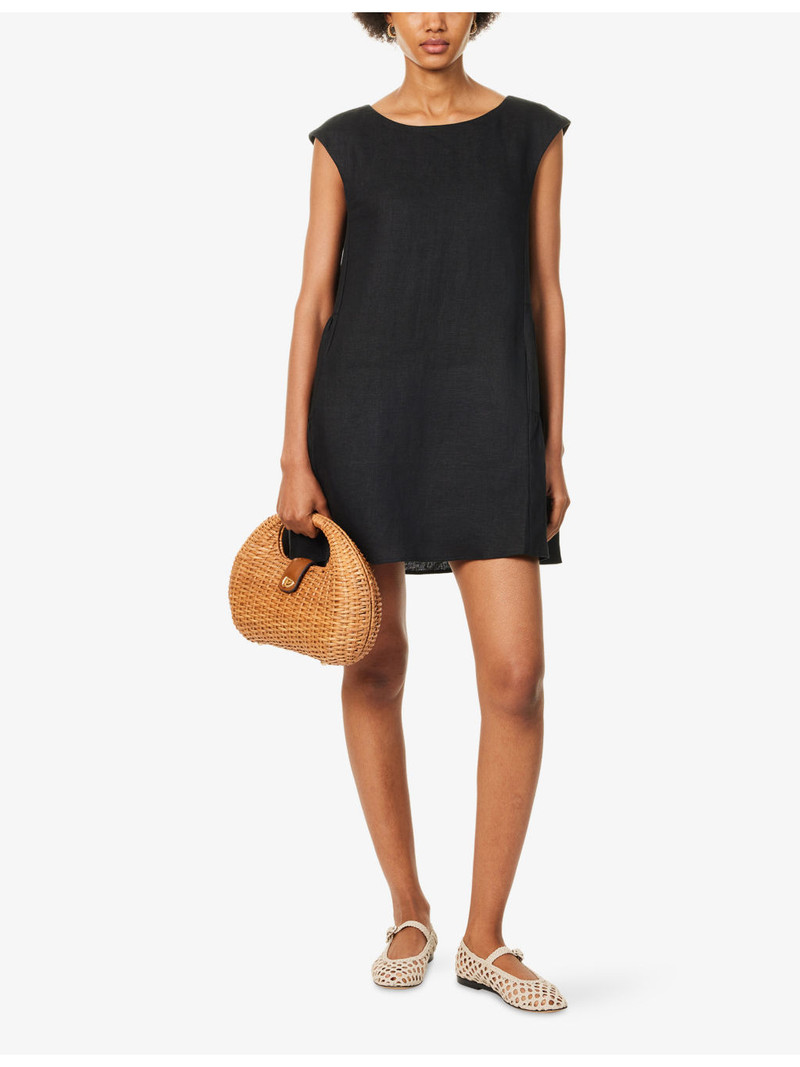 POSSE Matilda Flared Linen Mini Dress outlook