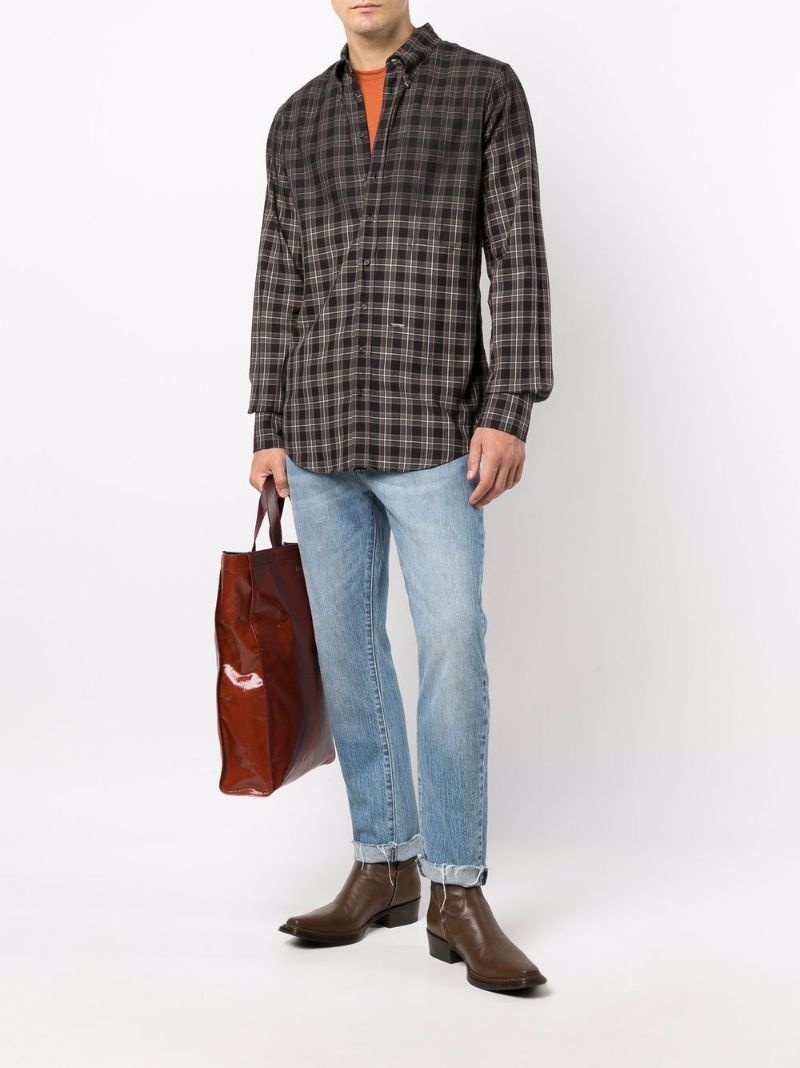 plaid check pattern shirt - 2