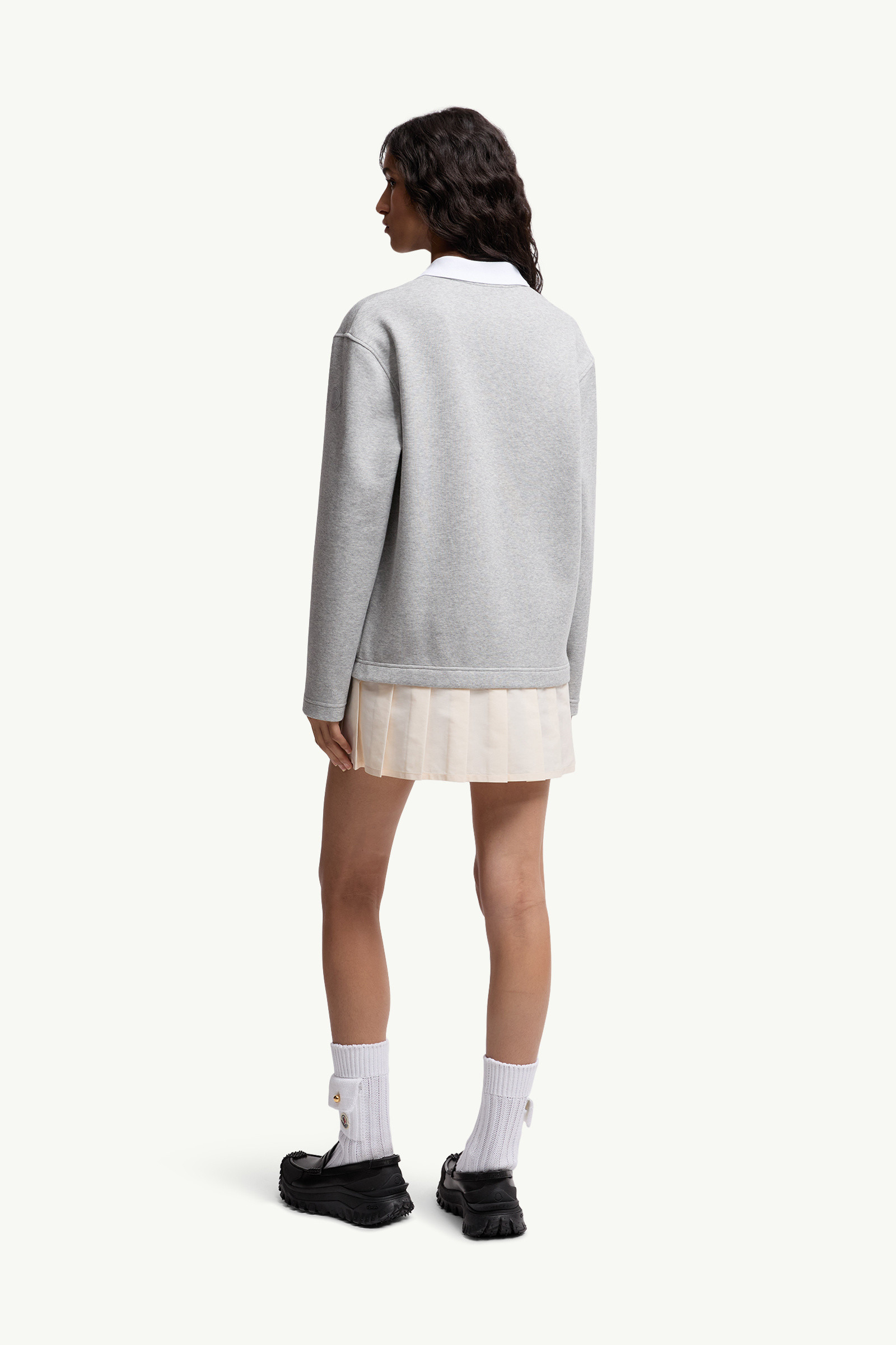 Pleated Cotton Blend Polo Dress - 5