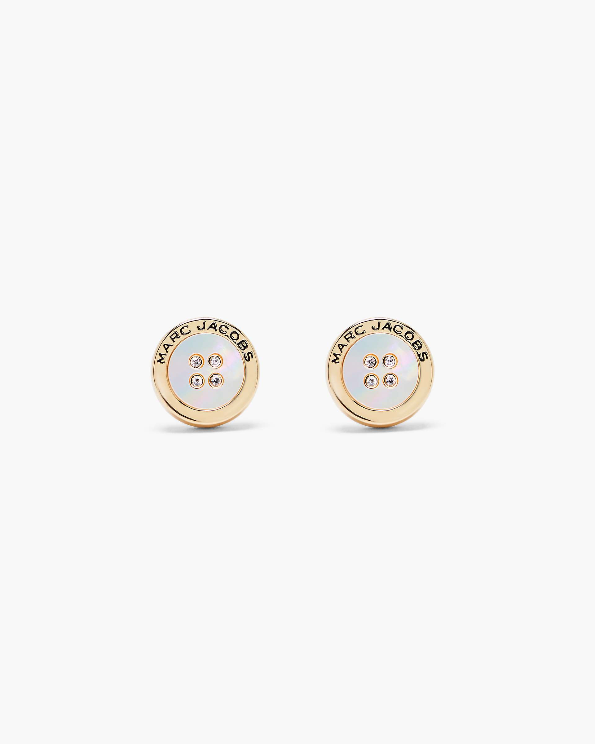 THE BUTTON MOTHER OF PEARL STUD EARRINGS - 4