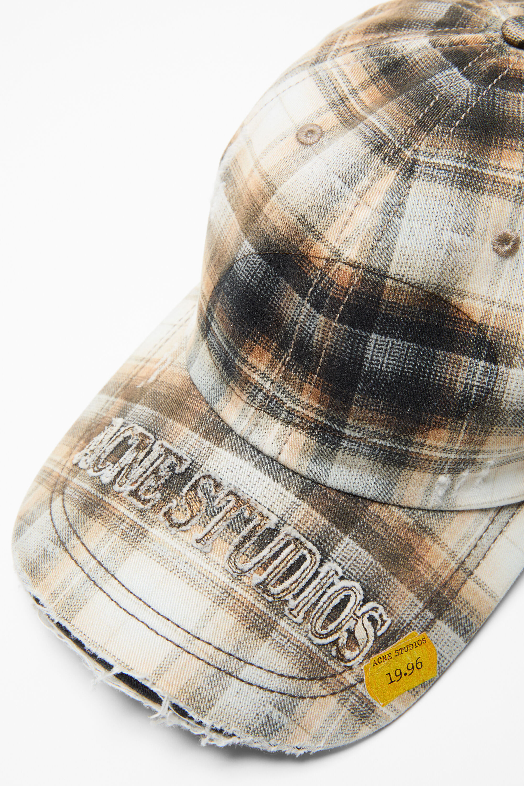 Distressed cap - White/black - 5