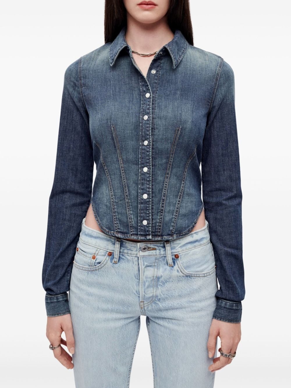 x Pamela Anderson denim shirt - 3