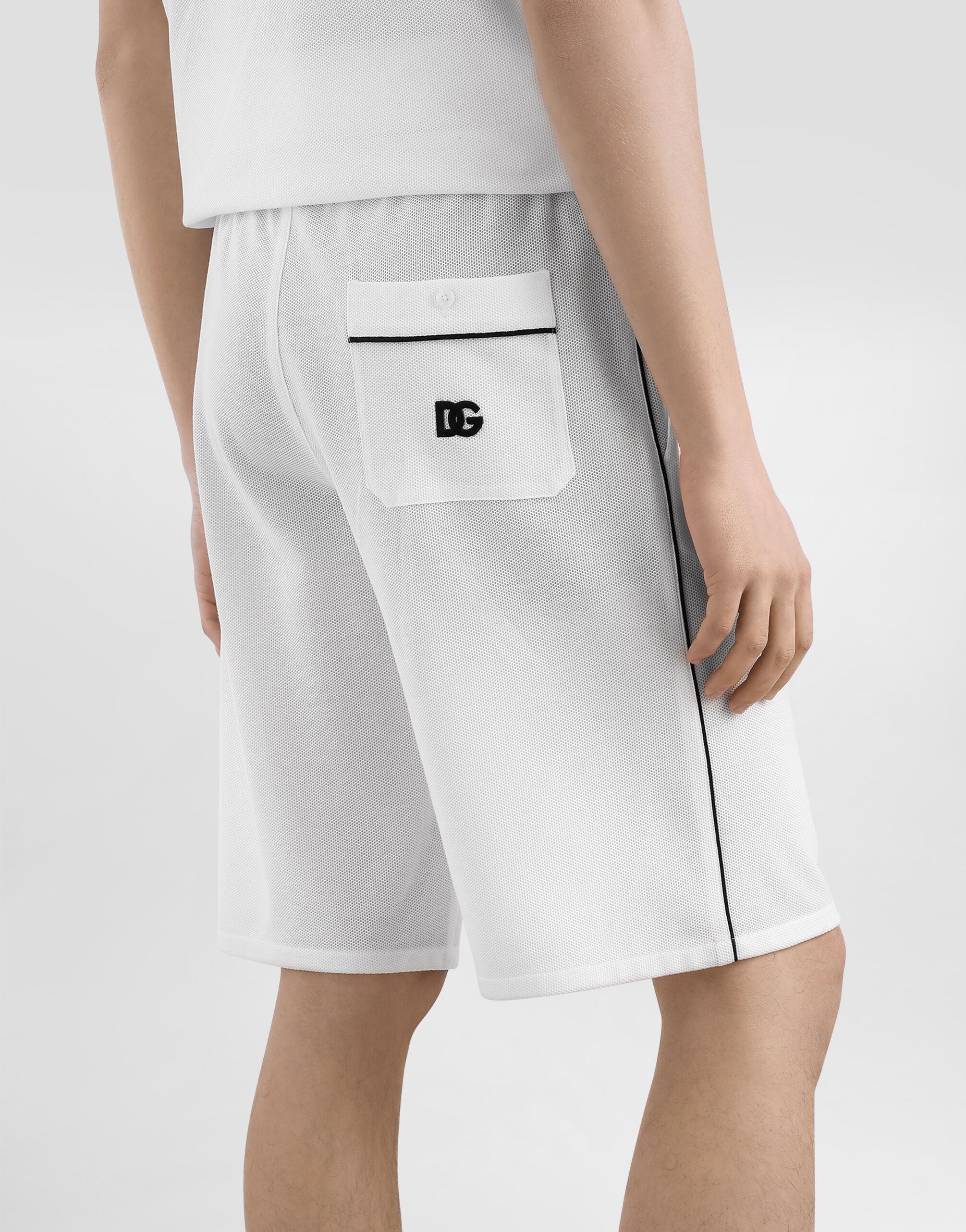 Cotton piqué trousers - 5