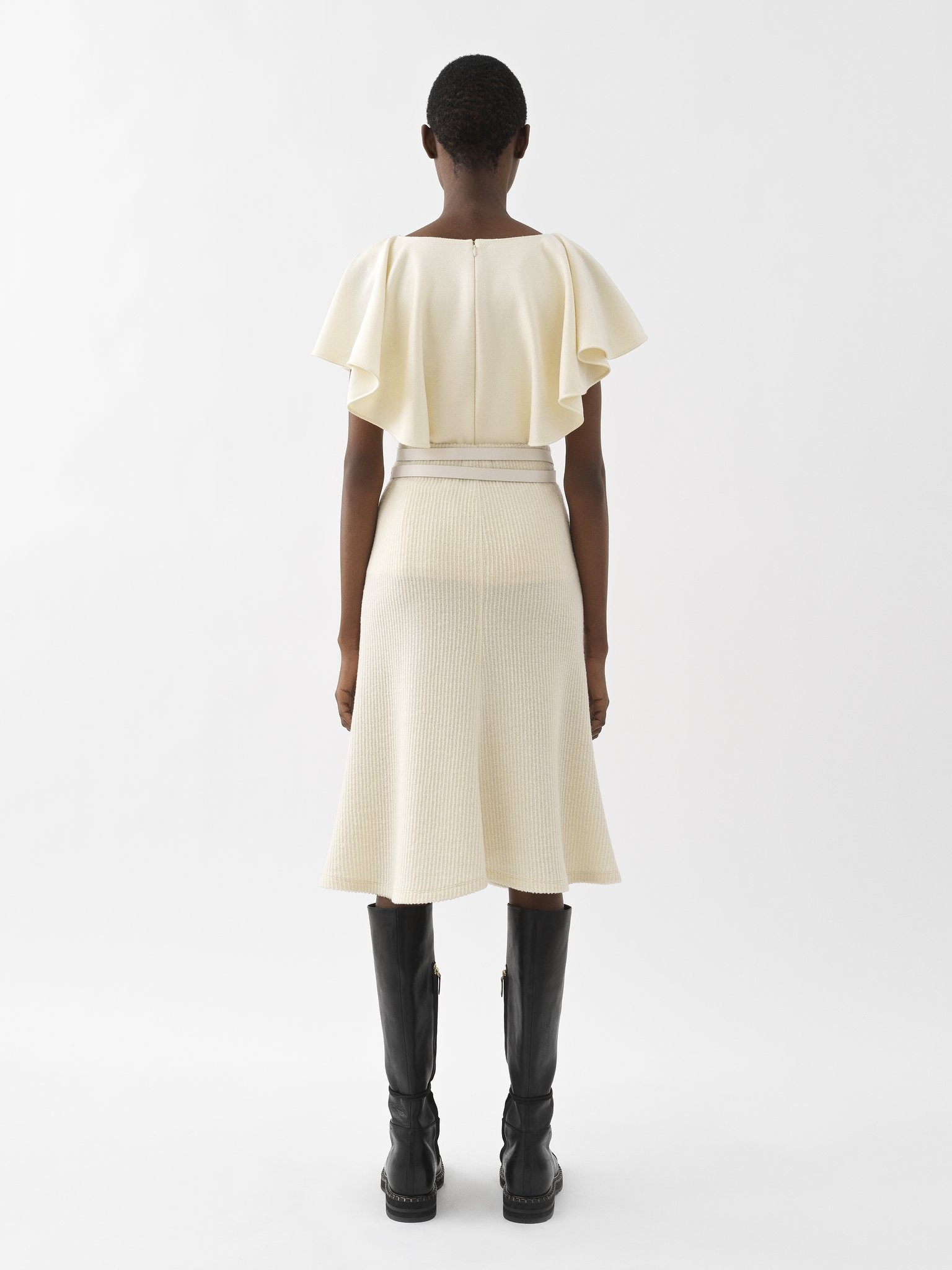 FLARED MID-LENGTH SKIRT - 4