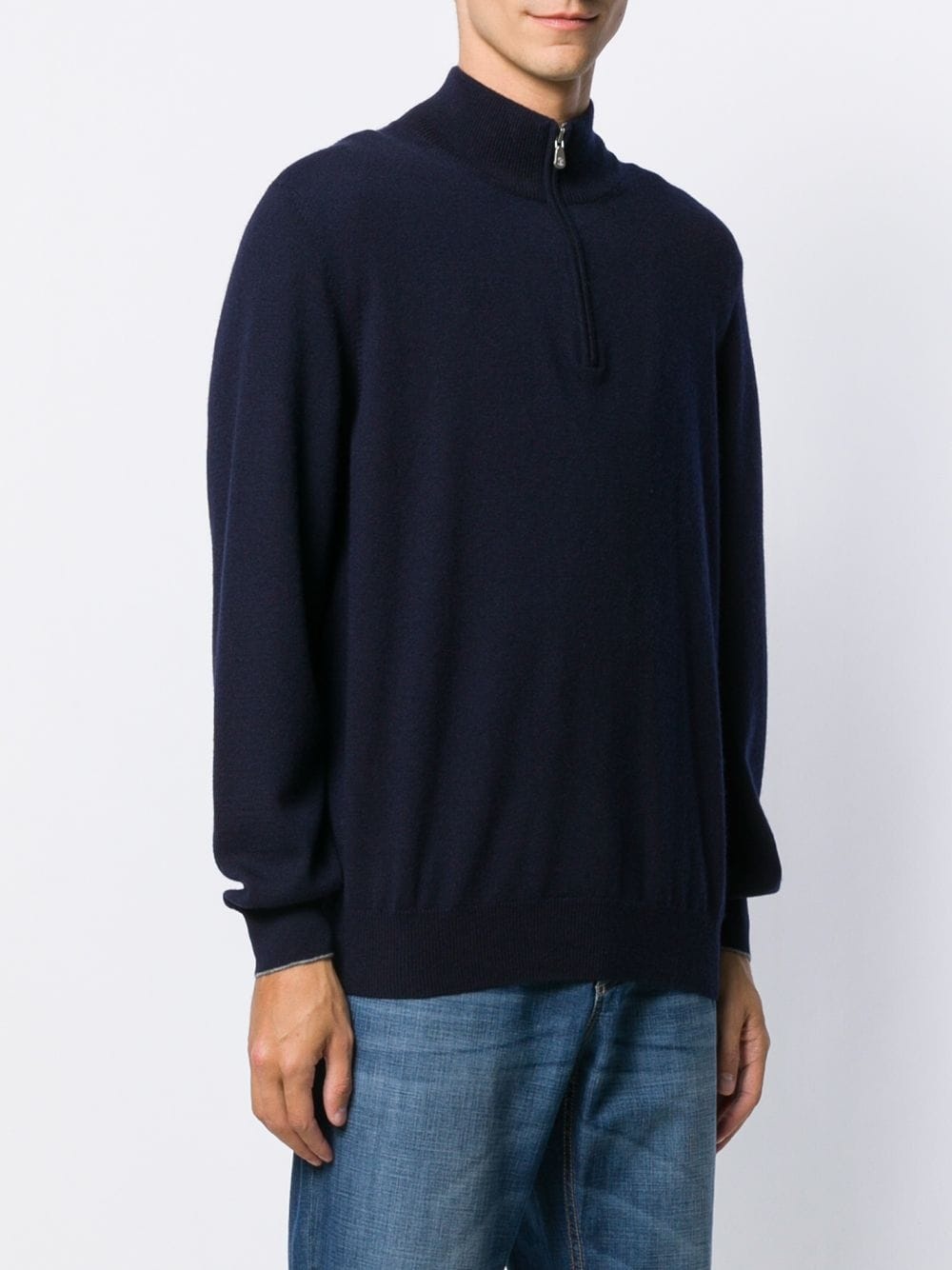 cashmere half zip sweater - 3