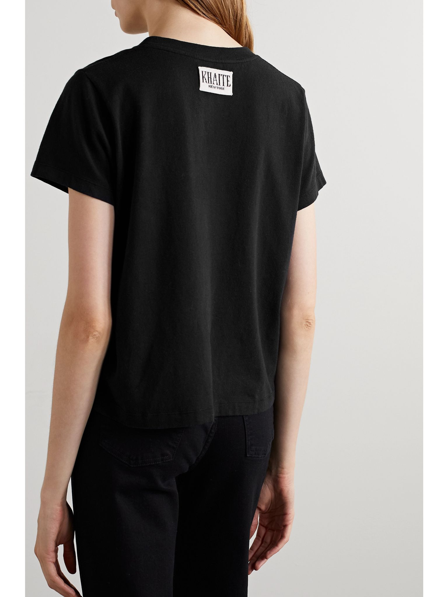 Emmylou cotton-jersey T-shirt Black - 4