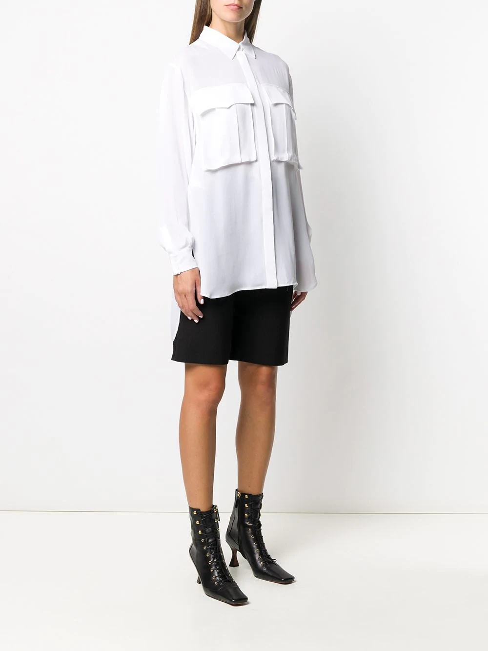 oversized flap pocket shirt - 3