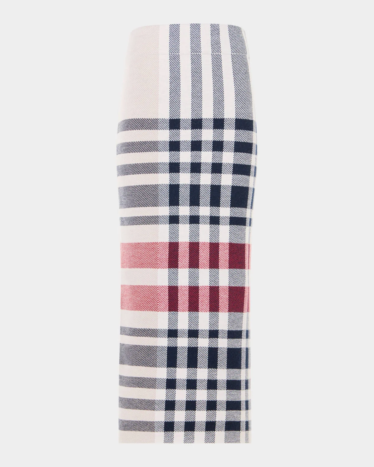 Check Knit Midi Tube Skirt - 1