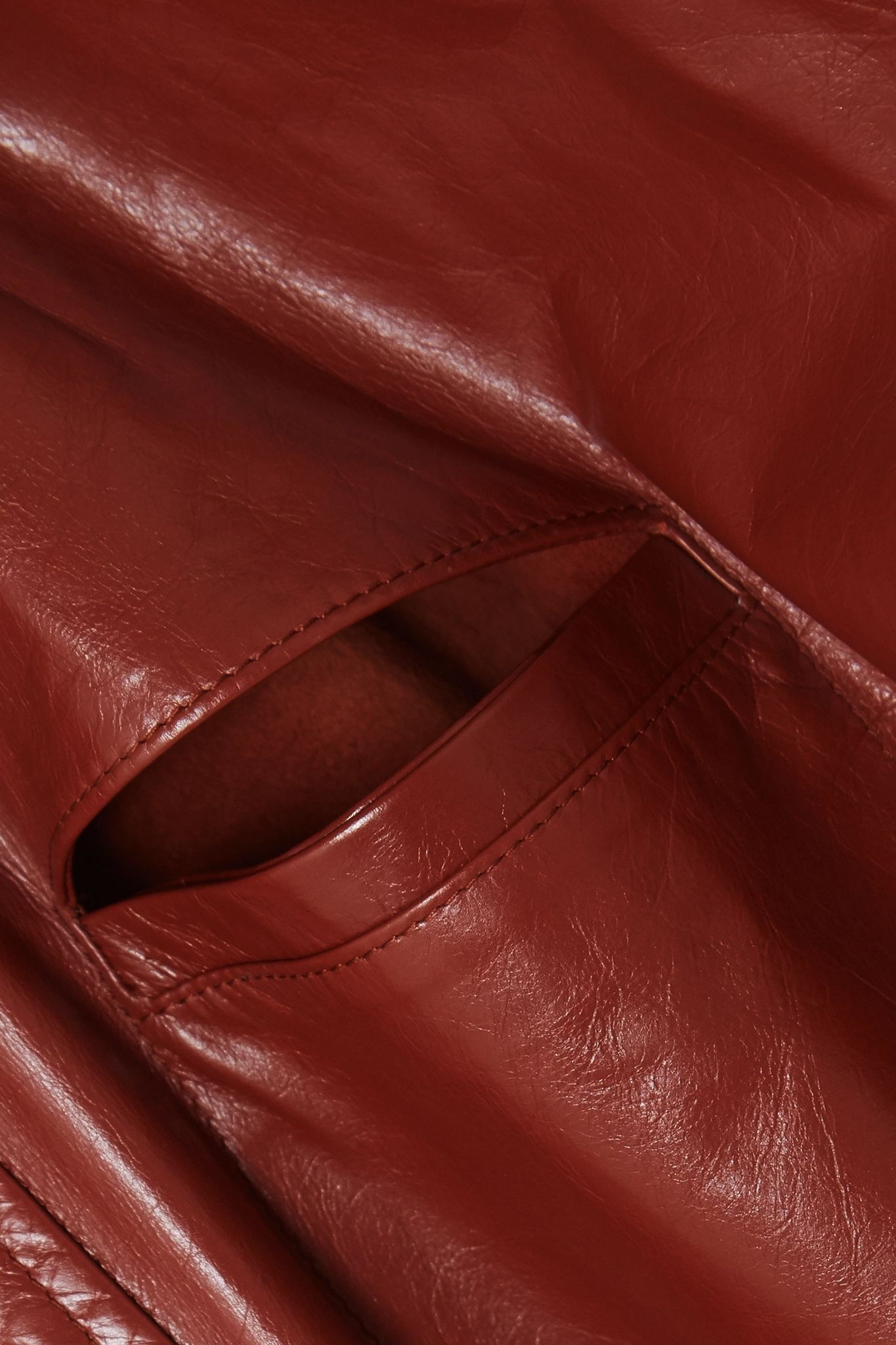 Cutout patent-leather midi dress - 8