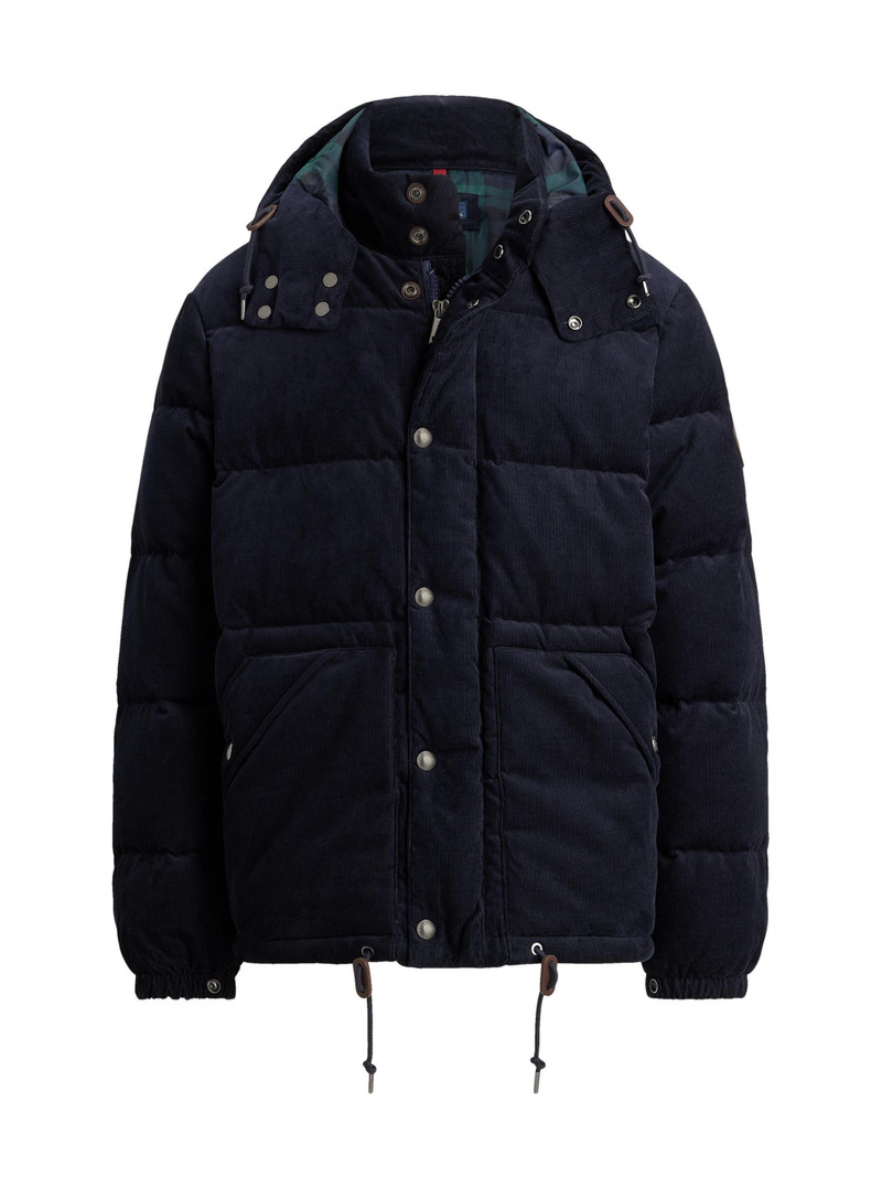 Men's The Wainwright Corduroy Hooded Down Jacket - Aviator Navy 1