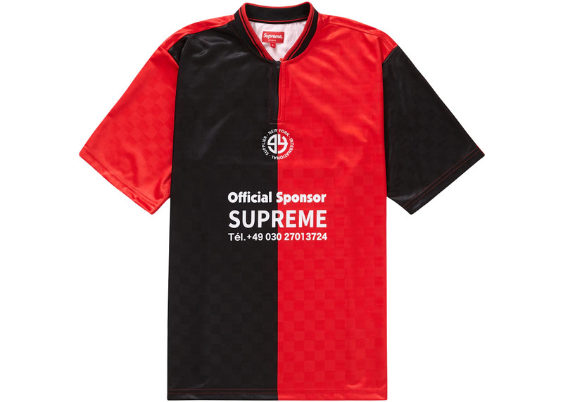 Supreme Split Soccer Jersey Black 1