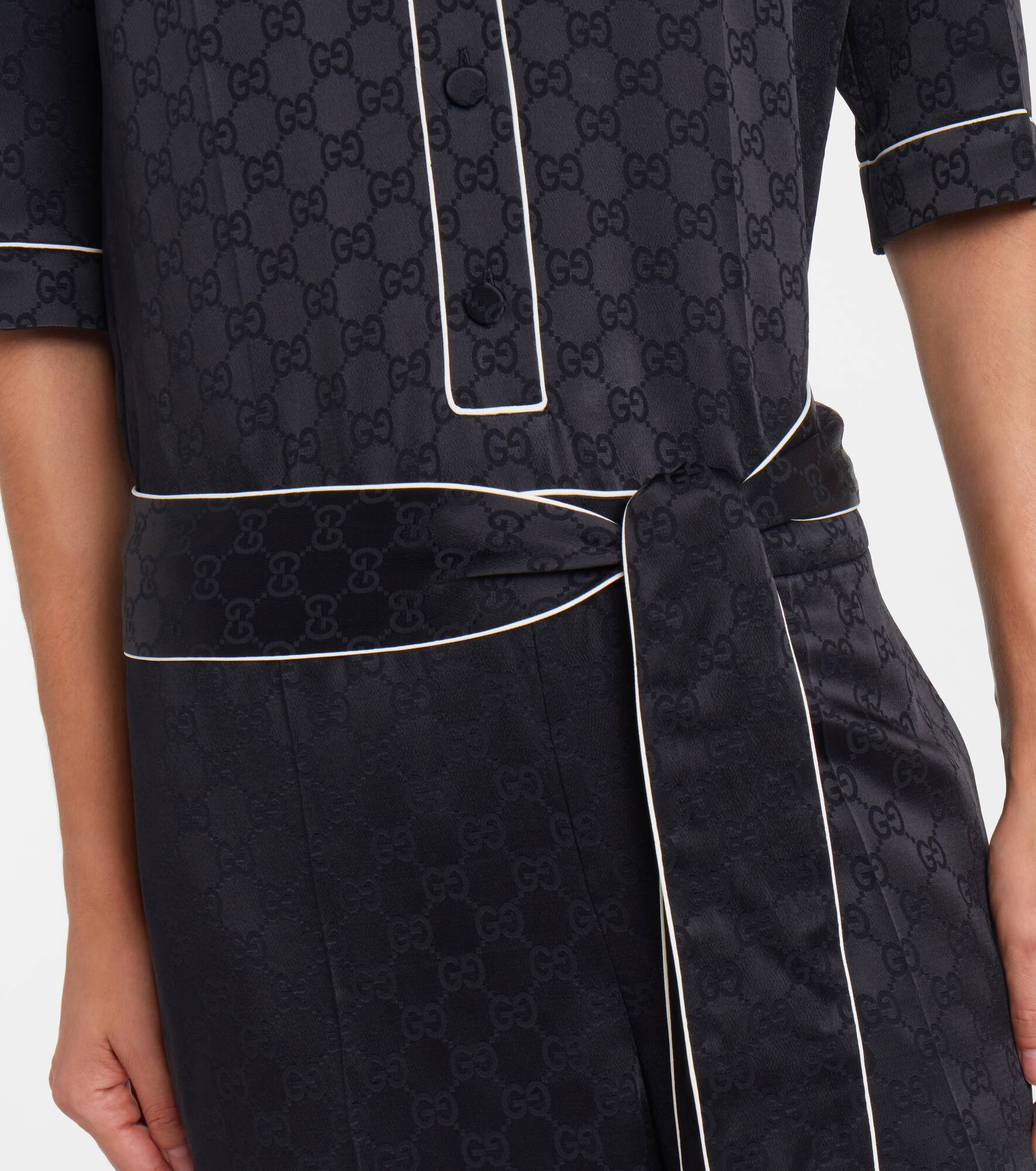 Hammered GG satin jumpsuit - 5
