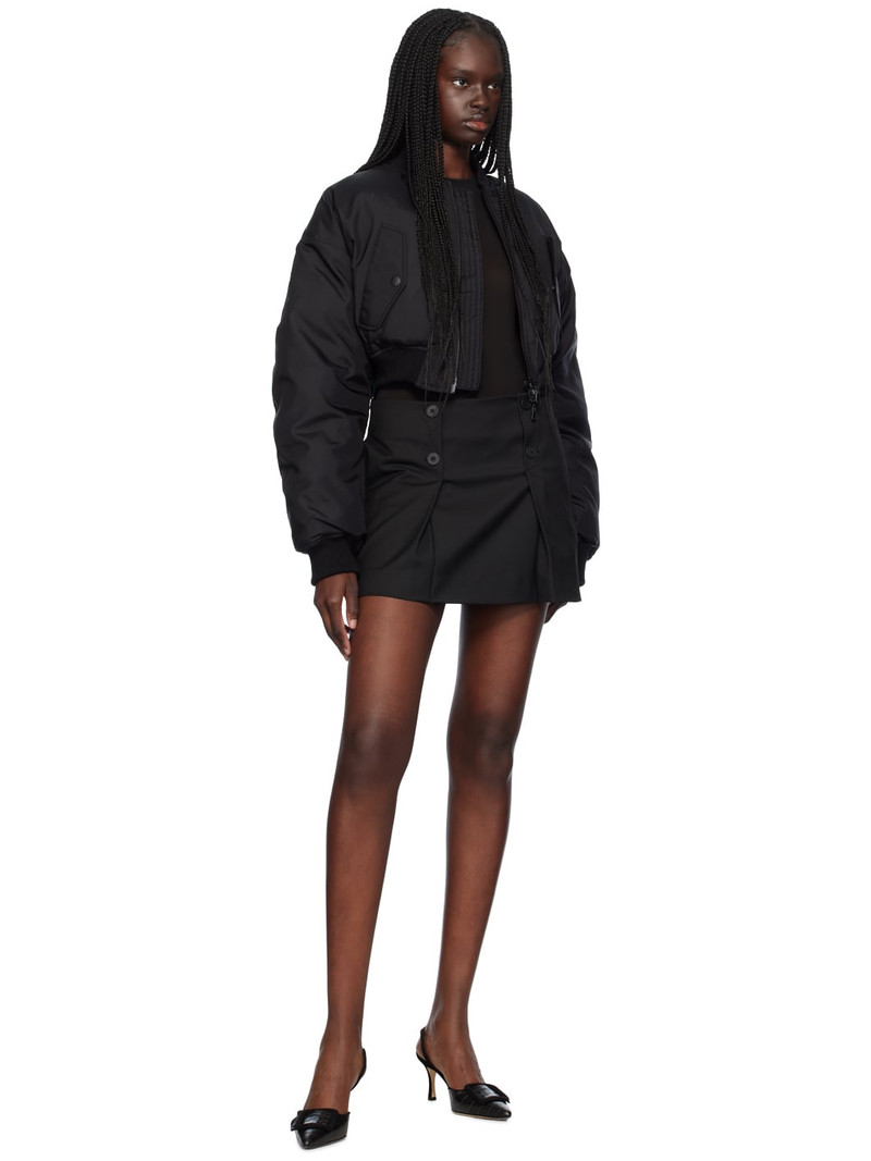 WARDROBE.NYC Black Crop Reversible Down Bomber Jacket outlook