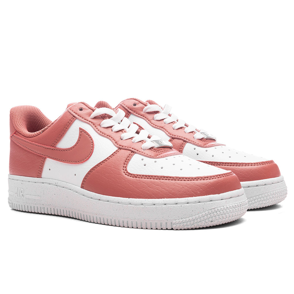 WOMEN'S AIR FORCE 1 '07 NEXT NATURE - WHITE/CANYON PINK/METALLIC SILVER - 2