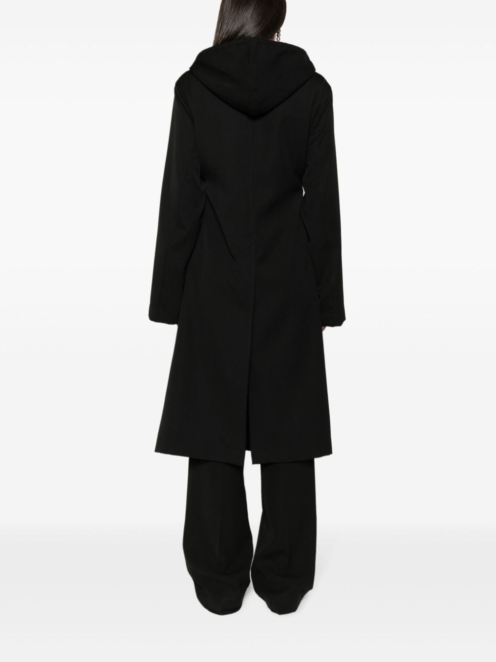 hooded wool coat - 4