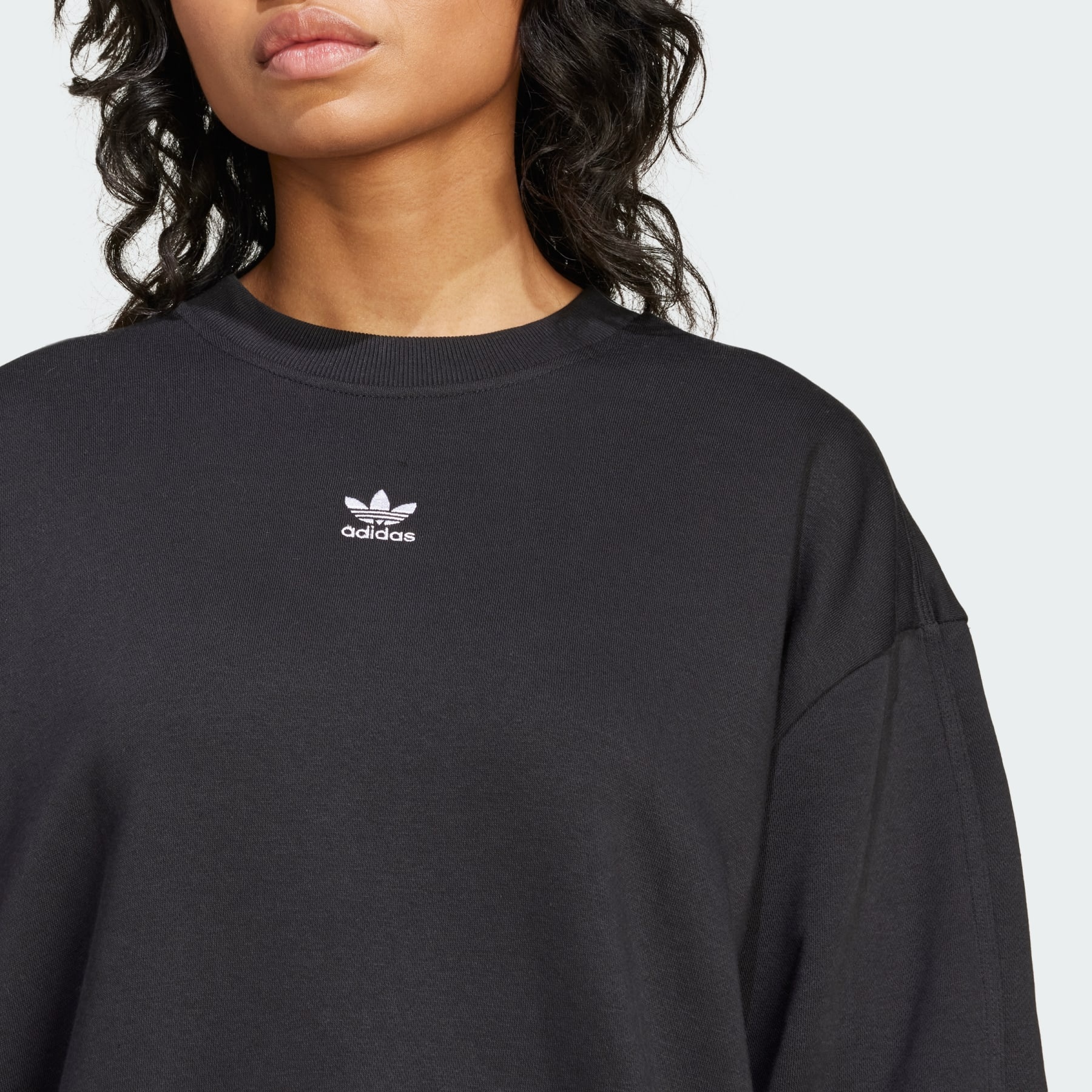 Essentials Fleece Long Oversized Crew Sweatshirt - 5